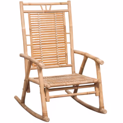 Sedia a Dondolo con Cuscino in Bambùcod mxl 120454
