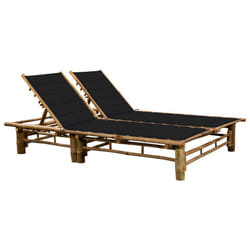 VidaXL 3063952 sedia da esterno Salone Seduta imbottita Bamboo Nero