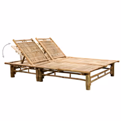 VidaXL 3063952 sedia da esterno Salone Seduta imbottita Bamboo Nero