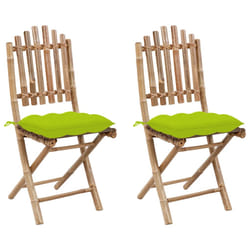 VidaXL 3063998 sedia da esterno Terrazzo Seduta imbottita Bamboo Verde
