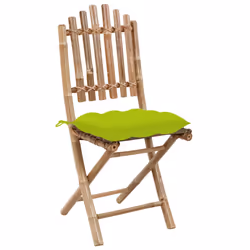 VidaXL 3063998 sedia da esterno Terrazzo Seduta imbottita Bamboo Verde
