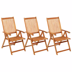 VidaXL 3064065 sedia da esterno Terrazzo Seduta imbottita Legno di acacia Rosso