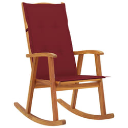 VidaXL 3064188 sedia da esterno Terrazzo Seduta imbottita Legno di acacia Rosso