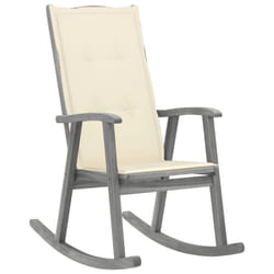 VidaXL 3064211 sedia da esterno Terrazzo Seduta imbottita Legno di acacia Crema