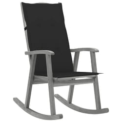 VidaXL 3064216 sedia da esterno Terrazzo Seduta imbottita Legno di acacia Nero