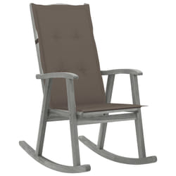 VidaXL 3064217 sedia da esterno Terrazzo Seduta imbottita Legno di acacia Grigio talpa