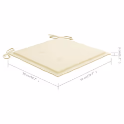 VidaXL 3064322 sedia da esterno Terrazzo Seduta imbottita Legno di acacia Crema - Vista aggiuntiva 7