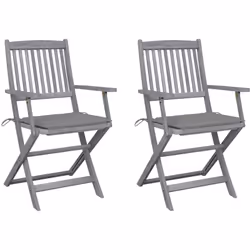 Questo moderno set di sedie da pranzo in legno con cuscini aggiunge un tocco di stile naturale al vostro giardino, terrazza o ...