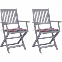 Questo moderno set di sedie da pranzo in legno con cuscini aggiunge un tocco di stile naturale al vostro giardino, terrazza o ...