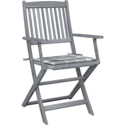 Sedie da Giardino Pieghevoli 2pz con Cuscini in Massello Acacia Vidaxl 327865