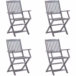 Questo moderno set di sedie da pranzo in legno con cuscini aggiunge un tocco di stile naturale al vostro giardino, terrazza o ...