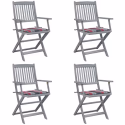Questo moderno set di sedie da pranzo in legno con cuscini aggiunge un tocco di stile naturale al vostro giardino, terrazza o ...