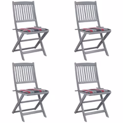 Questo moderno set di sedie da pranzo in legno con cuscini aggiunge un tocco di stile naturale al vostro giardino, terrazza o ...