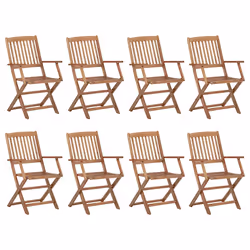 VidaXL 3064592 sedia da esterno Terrazzo Seduta imbottita Legno di acacia Crema - Vista aggiuntiva 3