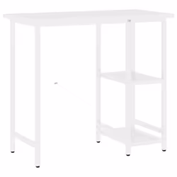 Scrivania per Computer Bianca 80x40x72 cm in MDF e Metallocod mxl 71233 - Vista aggiuntiva 2