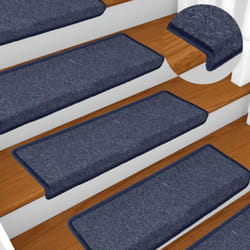 Vidaxl - 15 pz Tappetini per Scale, Tappeti Antiscivolo per Scale Interne per Bambini 65x21x4 cm Grigi e Blu