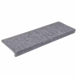 vidaXL Tappetini per scale 15 pz 65x21x4 cm Grigio chiaro Bordo rettangolare - Vista aggiuntiva 3
