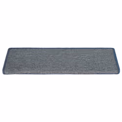 vidaXL Tappetini per scale 15 pz 65x21x4 cm Grigio chiaro e blu con bordo rettangolare - Vista aggiuntiva 3