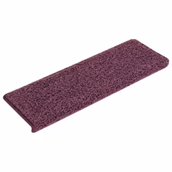 vidaXL Tappetini per scale 15 pz 65x21x4 cm Viola scuro con bordo rettangolare - Vista aggiuntiva 2