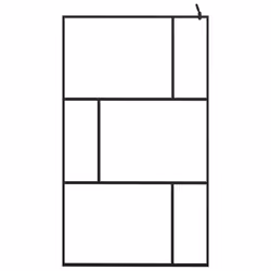 vidaXL Parete per Doccia Walk-in in Vetro Temperato Nera 115x195 cm - Vista aggiuntiva 3