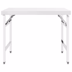 Tavolo da Lavoro Cucina Pieghevole 100x60x80 cm in Acciaio Inoxcod mxl 128109 - Vista aggiuntiva 2
