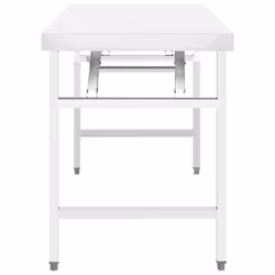 Tavolo da Lavoro Cucina Pieghevole 100x60x80 cm in Acciaio Inoxcod mxl 128109 - Vista aggiuntiva 3