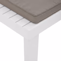 VidaXL 3059823 sedia da esterno Terrazzo Seduta imbottita Plastica Bianco - Vista aggiuntiva 7