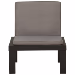 VidaXL 3059824 sedia da esterno Terrazzo Seduta imbottita Plastica Grigio - Vista aggiuntiva 4