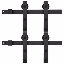 Kit di Binari per Porte Scorrevoli 2 pz 200 cm Acciaio Nerocod mxl 120404 - Vista aggiuntiva 2