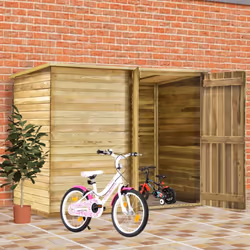 Espandete le vostre possibilità di stoccaggio esterno con questo capanno per biciclette in legno. Questo capannone è sorprend ...