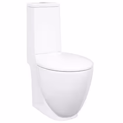 Vaso WC in Ceramica da Bagno Rotondo Base con Scarico Biancocod mxl 78411