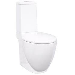 Vaso WC in Ceramica da Bagno Rotondo Base con Scarico Biancocod mxl 78411
