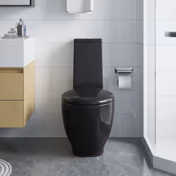 Vaso WC in Ceramica da Bagno Rotondo Base con Scarico Nerocod mxl 102362 - Vista aggiuntiva 2