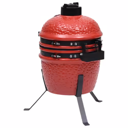 VidaXL 316095 barbecue per l'aperto e bistecchiera Barbecue/grill Kamado Barile Carbone + legna da ardere Rosso - Vista aggiuntiva 5