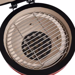 VidaXL 316095 barbecue per l'aperto e bistecchiera Barbecue/grill Kamado Barile Carbone + legna da ardere Rosso - Vista aggiuntiva 7