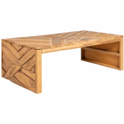 Questo tavolino da caffè in legno di teak, caratterizzato da uno stile erosione, sarà un'aggiunta davvero unica nel vostro sa ...