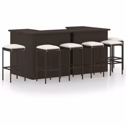 Questo set bar da giardino ha un design elegante e sarà il punto focale del vostro giardino, patio o terrazza. Realizzato in  ...