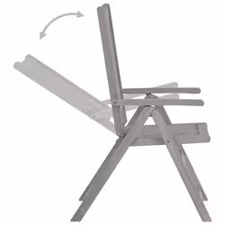 VidaXL 3065384 sedia da esterno Terrazzo Seduta imbottita Legno di acacia Nero - Vista aggiuntiva 5