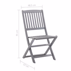 VidaXL 3065459 sedia da esterno Terrazzo Seduta imbottita Legno di acacia Blu - Vista aggiuntiva 7