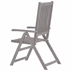 VidaXL 3065517 sedia da esterno Terrazzo Legno di acacia Grigio - Vista aggiuntiva 5
