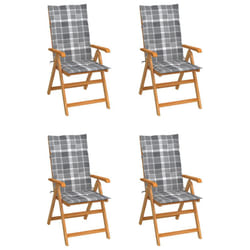 VidaXL 3065544 sedia da esterno Terrazzo Seduta imbottita Teak