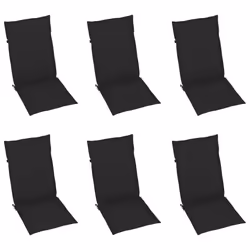 VidaXL 3065567 sedia da esterno Terrazzo Seduta imbottita Teak Nero - Vista aggiuntiva 6