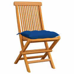 VidaXL 3065615 sedia da esterno Terrazzo Seduta imbottita Teak Blu