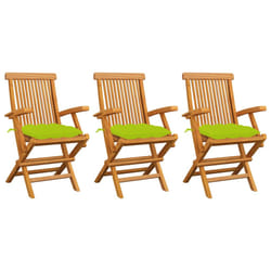 VidaXL 3065643 sedia da esterno Terrazzo Seduta imbottita Teak Verde