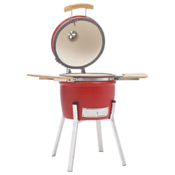 VidaXL 316096 barbecue per l'aperto e bistecchiera Barbecue/grill Kamado Barile Carbone + legna da ardere Rosso