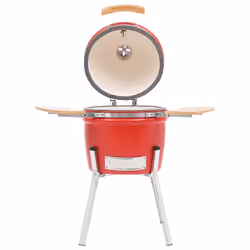 VidaXL 316096 barbecue per l'aperto e bistecchiera Barbecue/grill Kamado Barile Carbone + legna da ardere Rosso