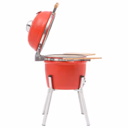 VidaXL 316096 barbecue per l'aperto e bistecchiera Barbecue/grill Kamado Barile Carbone + legna da ardere Rosso