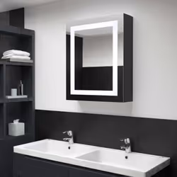 Donate al vostro bagno un piacevole tocco estetico questo armadietto! L'armadietto vanità con specchio e LED aggiunge un tocc ...