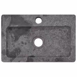 vidaXL Lavello a Parete Grigio 38x24x6,5 cm in Marmo - Vista aggiuntiva 2