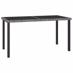 vidaXL Set da Pranzo da Giardino 5 pz in Polyrattan Grigio - Vista aggiuntiva 3